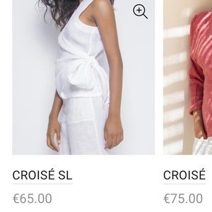 White Linen stylish Top from Greece Santorini b.loose